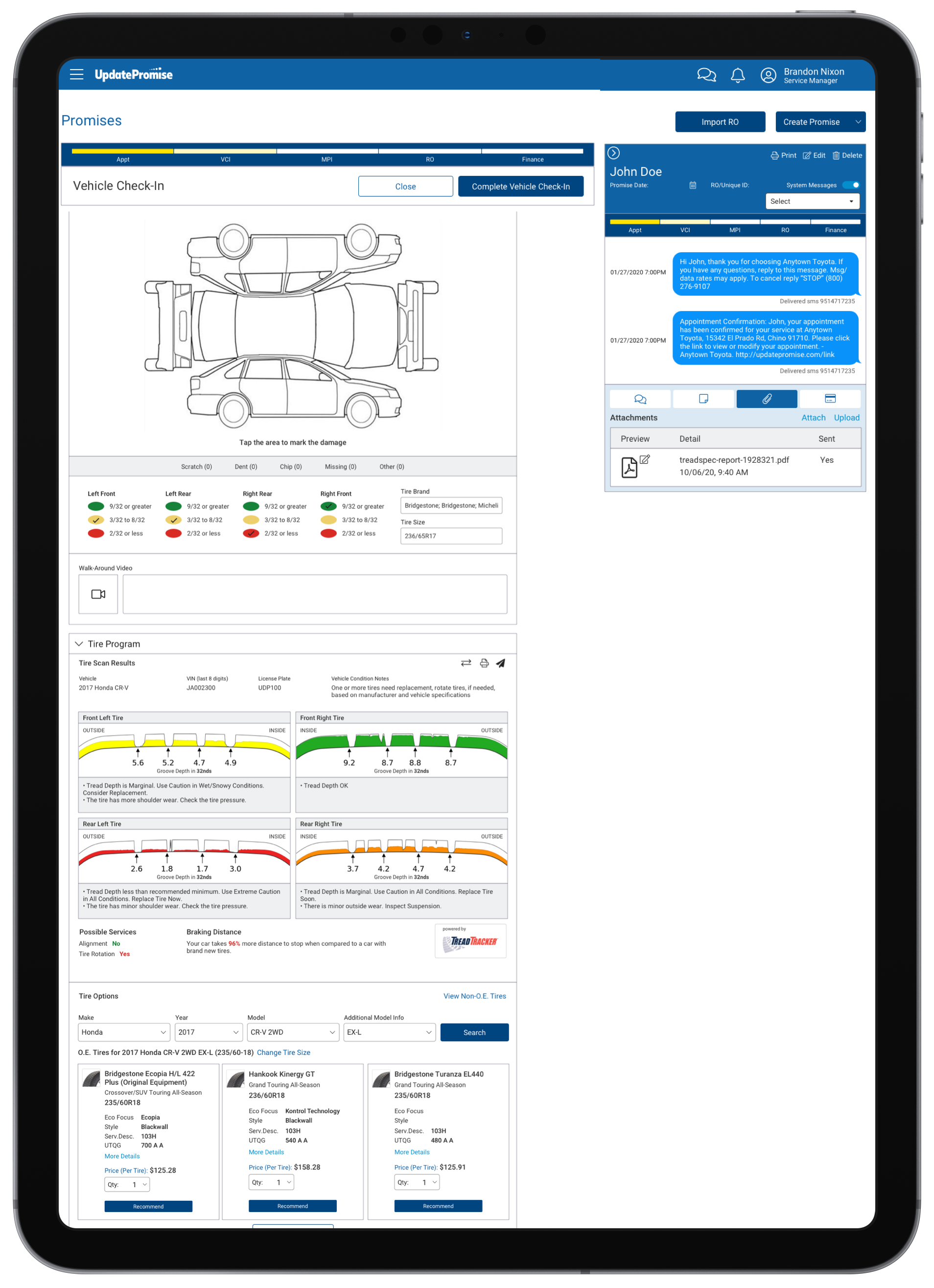 UpdatePromise Honda Tire Program with TraXtion and TR Wholesale Solutions